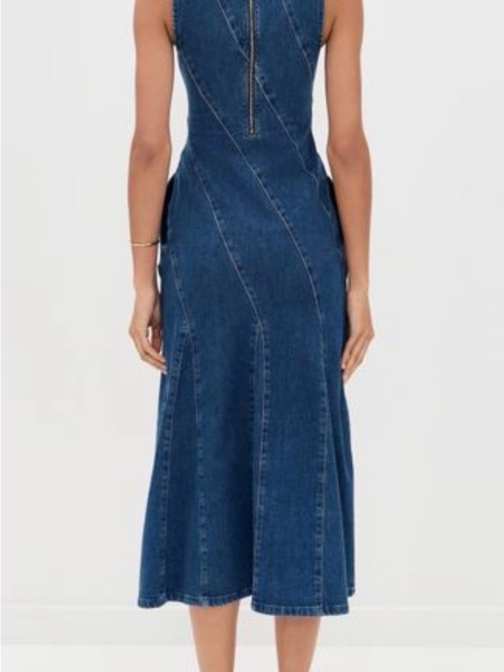 Aligne Raven - Anthropologie - Sleeveless Denim Midi Dress - Dark Blue - NWT - Picture 2 of 14